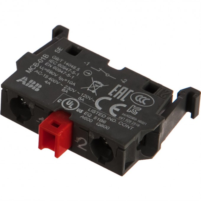 Блок контактов ABB MCB-01 фронтальный монтаж 1Н3 1SFA611610R1010 Блок контактов ABB MCB-01 фронтальный монтаж 1Н3 1SFA611610R1010