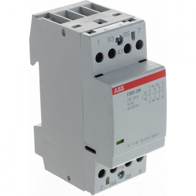 Контактор ABB ESB25-22N-06 модульный (25А АС-1 2НО+2НЗ) катушка 230В AC/DC 1SAE231111R0622 Контактор ABB ESB25-22N-06 модульный (25А АС-1 2НО+2НЗ) катушка 230В AC/DC 1SAE231111R0622