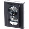 Механизм двойной розетки ABB LEVIT EPJ антрацит/дымчатый 2CHH223457C6063