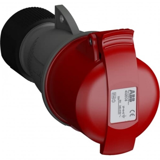 Розетка кабельная ABB 432EC6 EASY&SAFE 32А 3P+N+E IP44 6ч 2CMA102051R1000 Розетка кабельная ABB 432EC6 EASY&SAFE 32А 3P+N+E IP44 6ч 2CMA102051R1000