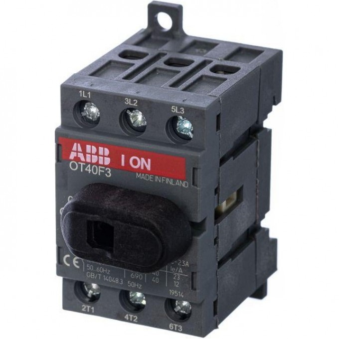 Рубильник ABB 3п OT40F3 40А (23А AC23) 1SCA104902R1001 Рубильник ABB 3п OT40F3 40А (23А AC23) 1SCA104902R1001