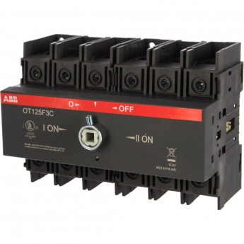 Рубильник реверсивный ABB OT125F3C 125А (90А AC23)