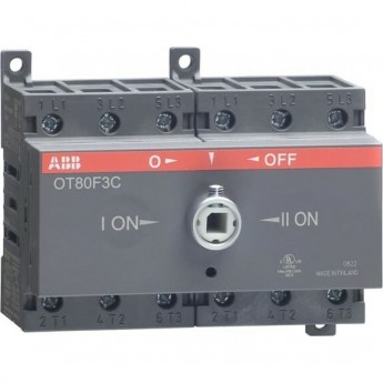 Рубильник реверсивный ABB OT80F3C 80А (75А AC23)