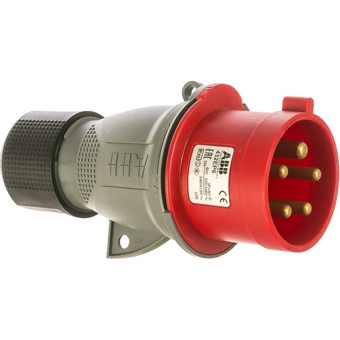 Вилка кабельная ABB EASY&SAFE 416EP6 16А 3P+N+E IP44 6ч 2CMA101967R1000 Вилка кабельная ABB EASY&SAFE 416EP6 16А 3P+N+E IP44 6ч 2CMA101967R1000
