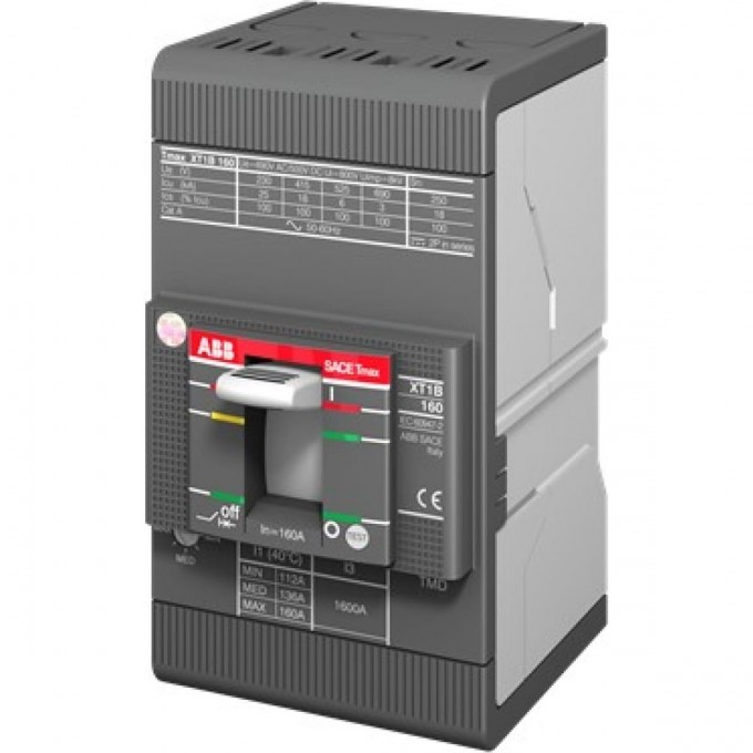 Выключатель автоматический ABB 3п XT1B 160 TMD 125-1250 3p F F 1SDA066808R1 Выключатель автоматический ABB 3п XT1B 160 TMD 125-1250 3p F F 1SDA066808R1
