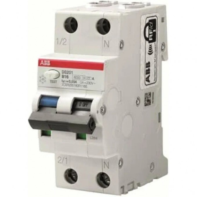 Выключатель автоматический дифференциального тока ABB 10А 30мА DS201 C10 AC30 2CSR255080R1104 Выключатель автоматический дифференциального тока ABB 10А 30мА DS201 C10 AC30 2CSR255080R1104