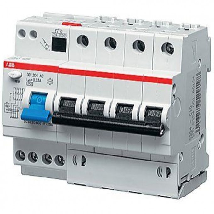 Выключатель автоматический дифференциального тока ABB DS204 4п C 16А 30мА тип AC 6кА 6модулей 2CSR254001R1164 Выключатель автоматический дифференциального тока ABB DS204 4п C 16А 30мА тип AC 6кА 6модулей 2CSR254001R1164