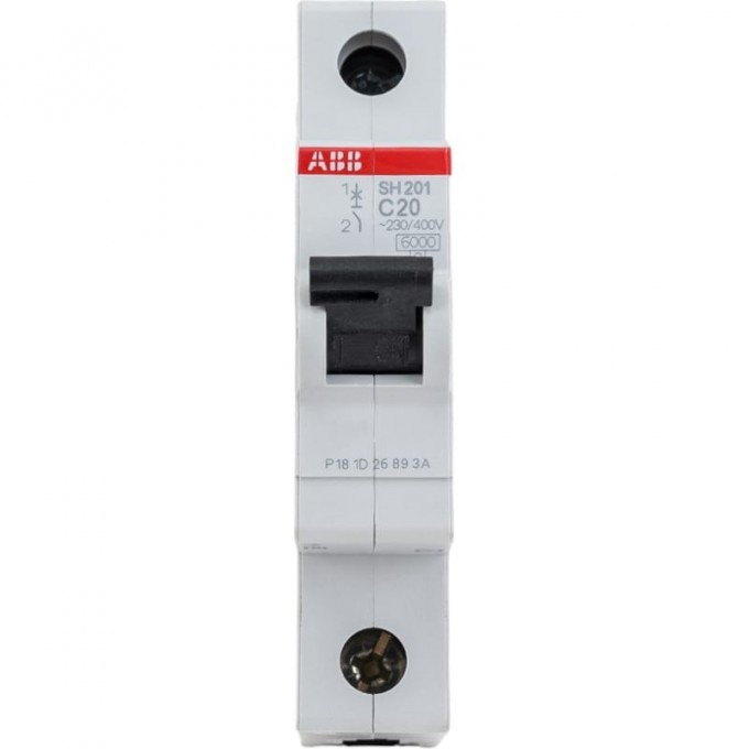 Выключатель автоматический модульный ABB 1п C 20А 6кА SH201 C 20 2CDS211001R0204 Выключатель автоматический модульный ABB 1п C 20А 6кА SH201 C 20 2CDS211001R0204