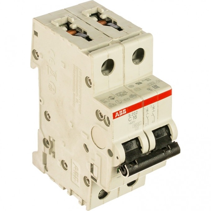 Выключатель автоматический модульный ABB 2п C S202 6кА 16А 2CDS252001R0164 Выключатель автоматический модульный ABB 2п C S202 6кА 16А 2CDS252001R0164