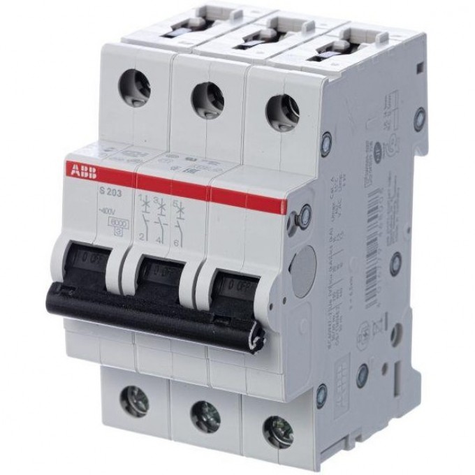 Выключатель автоматический модульный ABB 3п C 32А 6кА S203 C32 2CDS253001R0324 Выключатель автоматический модульный ABB 3п C 32А 6кА S203 C32 2CDS253001R0324
