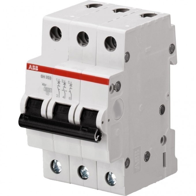 Выключатель автоматический модульный ABB 3п C 40А 6кА SH203 C 40 2CDS213001R0404 Выключатель автоматический модульный ABB 3п C 40А 6кА SH203 C 40 2CDS213001R0404