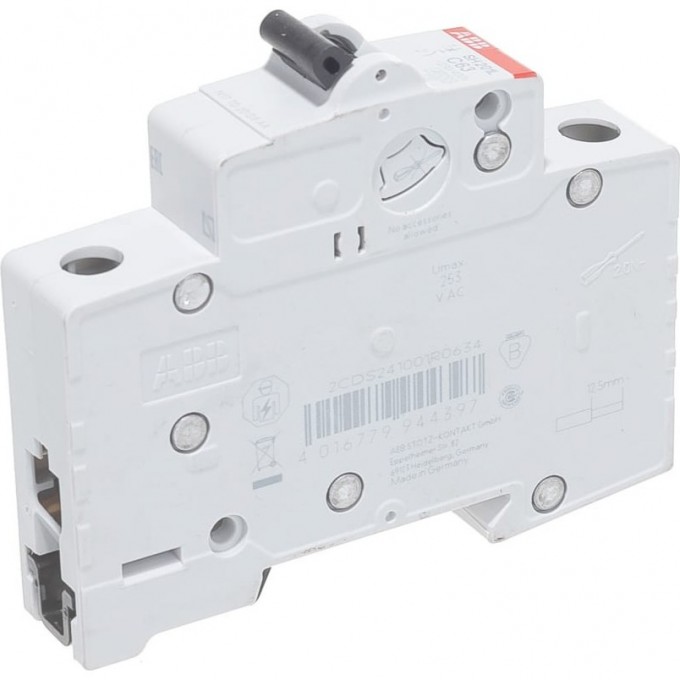 Выключатель автоматический модульный ABB 63А С SH201L 4.5кА 2CDS241001R0634 Выключатель автоматический модульный ABB 63А С SH201L 4.5кА 2CDS241001R0634