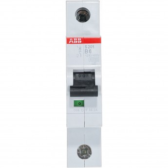 Выключатель автоматический модульный ABB S201 1п B 6А 6кА B6