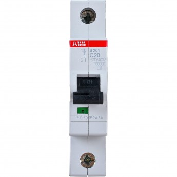 Выключатель автоматический модульный ABB S201 1п C 20А 6кА C20