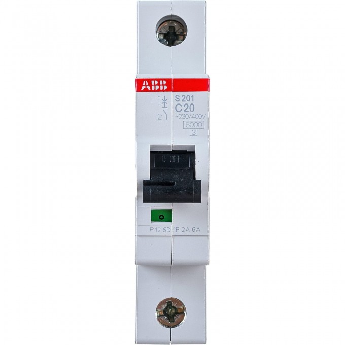 Выключатель автоматический модульный ABB S201 1п C 20А 6кА C20 2CDS251001R0204 Выключатель автоматический модульный ABB S201 1п C 20А 6кА C20 2CDS251001R0204