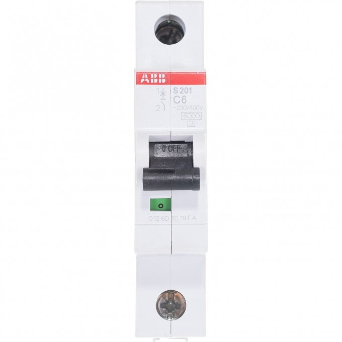 Выключатель автоматический модульный ABB S201 1п C 6А 6кА C6 2CDS251001R0064 Выключатель автоматический модульный ABB S201 1п C 6А 6кА C6 2CDS251001R0064