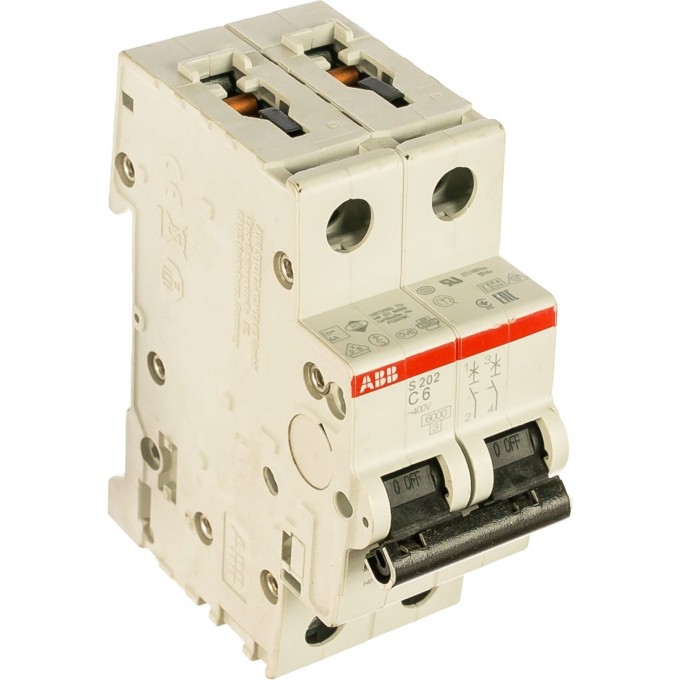 Выключатель автоматический модульный ABB S202 2п C 6А 6кА C6 2CDS252001R0064 Выключатель автоматический модульный ABB S202 2п C 6А 6кА C6 2CDS252001R0064