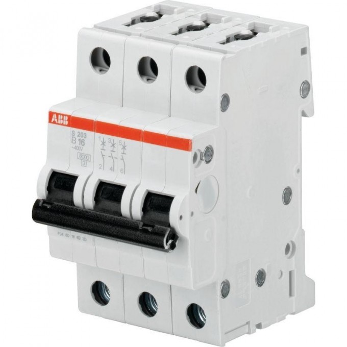 Выключатель автоматический модульный ABB S203 3п B 50А 6кА B50 2CDS253001R0505 Выключатель автоматический модульный ABB S203 3п B 50А 6кА B50 2CDS253001R0505