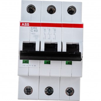 Выключатель автоматический модульный ABB S203 3п C 40А 6кА C40