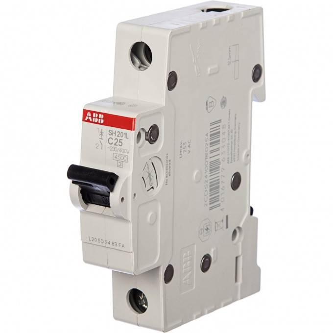 Выключатель автоматический модульный ABB SH201L 1п C 25А 4.5кА C25 2CDS241001R0254 Выключатель автоматический модульный ABB SH201L 1п C 25А 4.5кА C25 2CDS241001R0254
