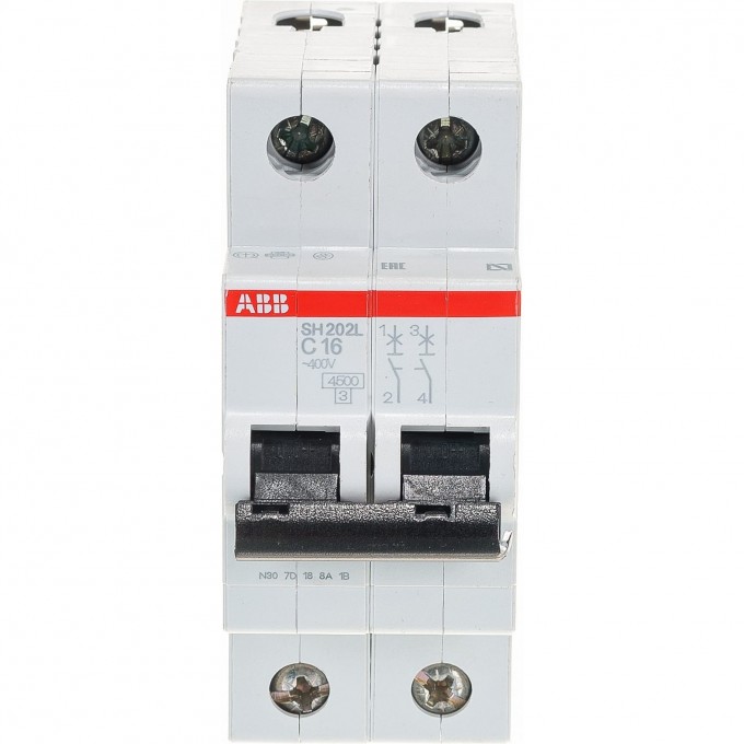 Выключатель автоматический модульный ABB SH202L 2п C 16А 4.5кА C16 2CDS242001R0164 Выключатель автоматический модульный ABB SH202L 2п C 16А 4.5кА C16 2CDS242001R0164