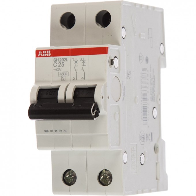 Выключатель автоматический модульный ABB SH202L 2п C 25А 4.5кА C25 2CDS242001R0254 Выключатель автоматический модульный ABB SH202L 2п C 25А 4.5кА C25 2CDS242001R0254