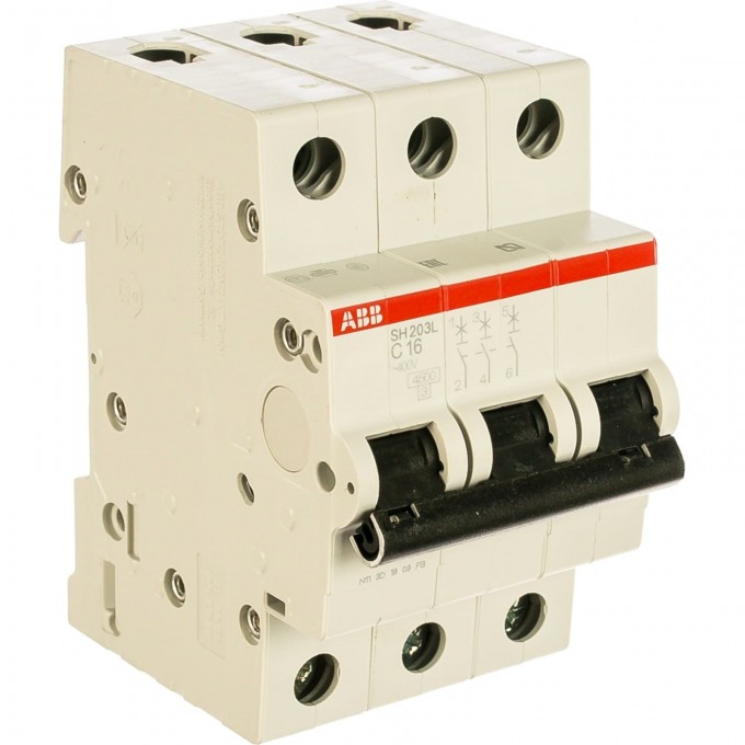 Выключатель автоматический модульный ABB SH203L 3п C 16А 4.5кА C16 2CDS243001R0164 Выключатель автоматический модульный ABB SH203L 3п C 16А 4.5кА C16 2CDS243001R0164