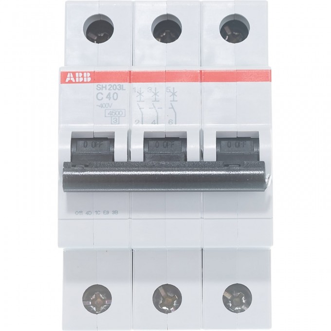 Выключатель автоматический модульный ABB SH203L 3п C 40А 4.5кА C40 2CDS243001R0404 Выключатель автоматический модульный ABB SH203L 3п C 40А 4.5кА C40 2CDS243001R0404