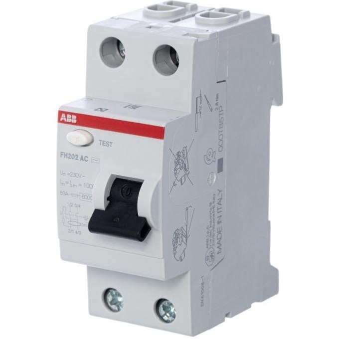 Выключатель дифференциального тока ABB УЗО 2п 40А 30мА FH202 2CSF202004R1400 Выключатель дифференциального тока ABB УЗО 2п 40А 30мА FH202 2CSF202004R1400